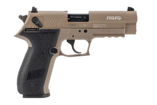 ATI GSG Firefly HGA .22LR Pistol in Tan features slide serrations